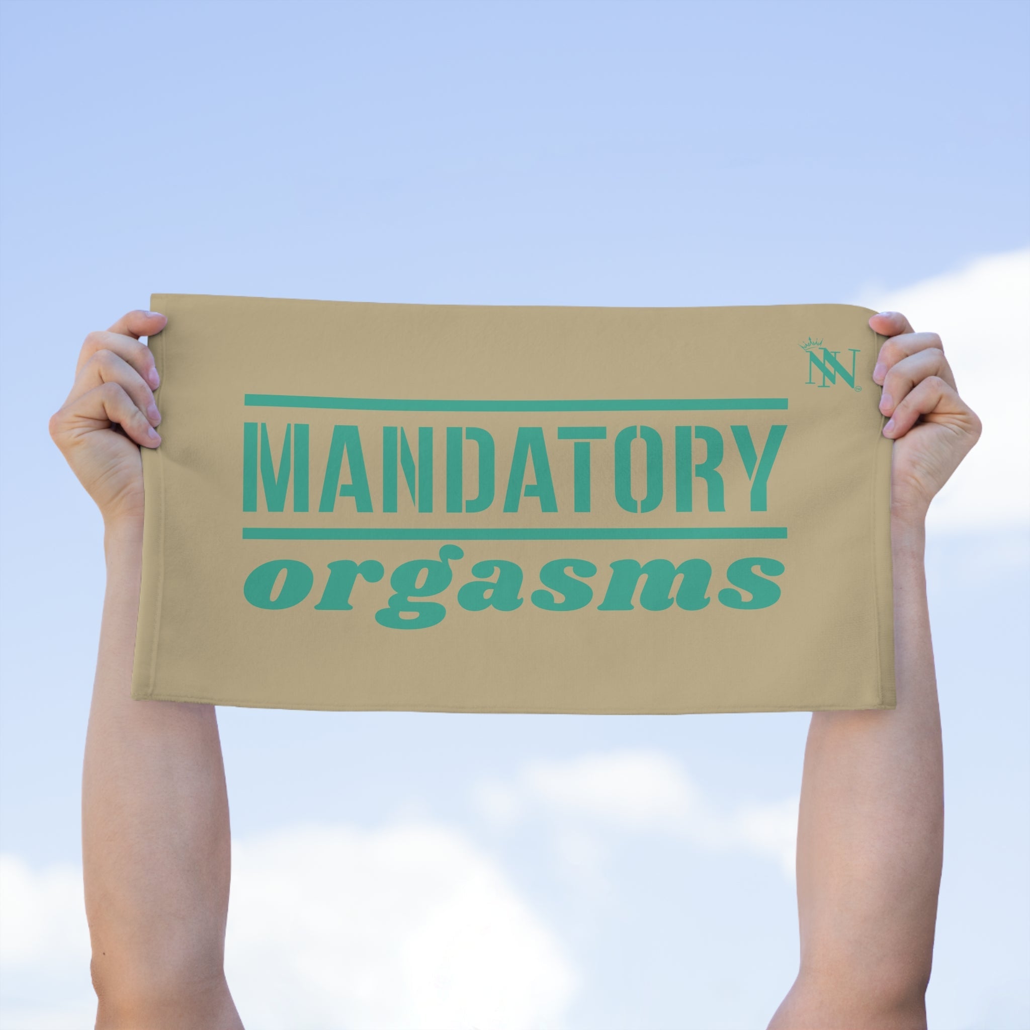 Mandatory Orgasms Gold | Mix & Match Soft Fun-Flirty Lovers’ Towels