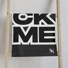 SUCK ME Block Letter Dark Grey Cum Towel