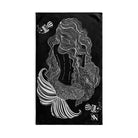 Mermaid Sitting Her Back Turned Black Cum Towel