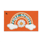 Free Spirit Retro Sticker Orange Cum Towel