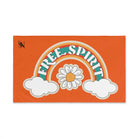 Free Spirit Retro Sticker Orange | Mix & Match Classic Fun-Flirty Lovers’ Towels