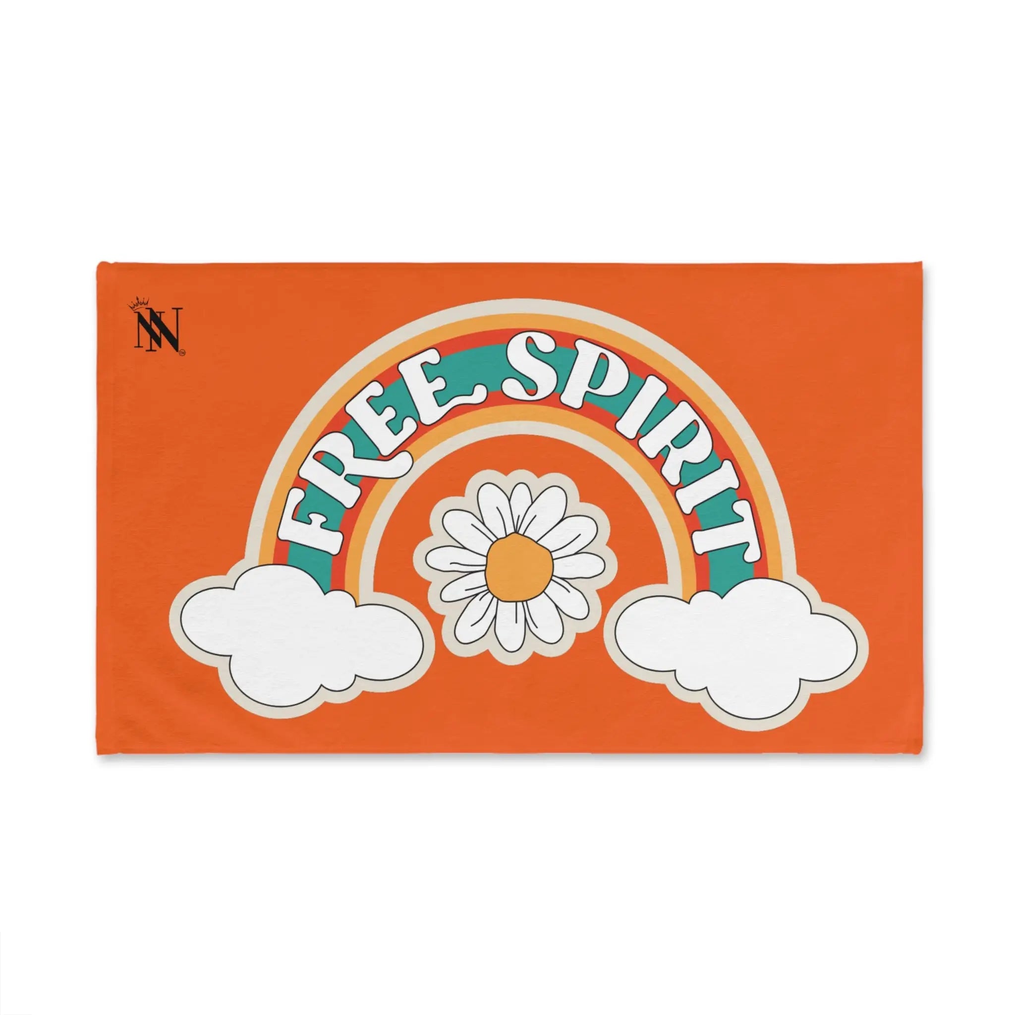 Free Spirit Retro Sticker Orange Cum Towel