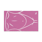 Sexy Female Outline Soft Pink Cum Towel