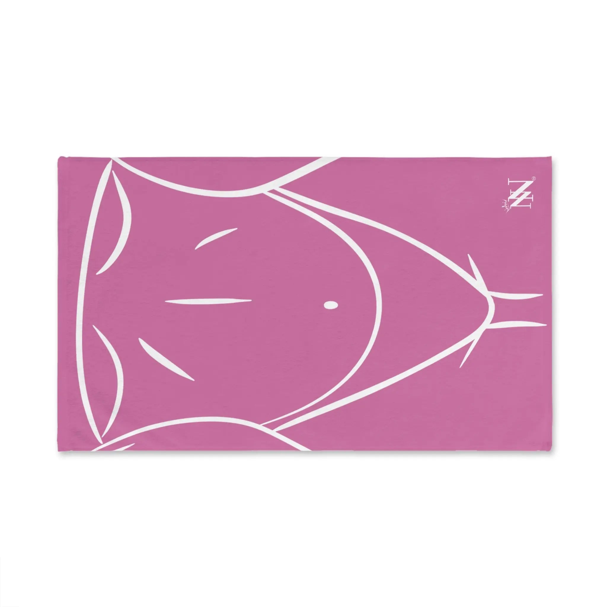Sexy Female Outline Soft Pink Cum Towel