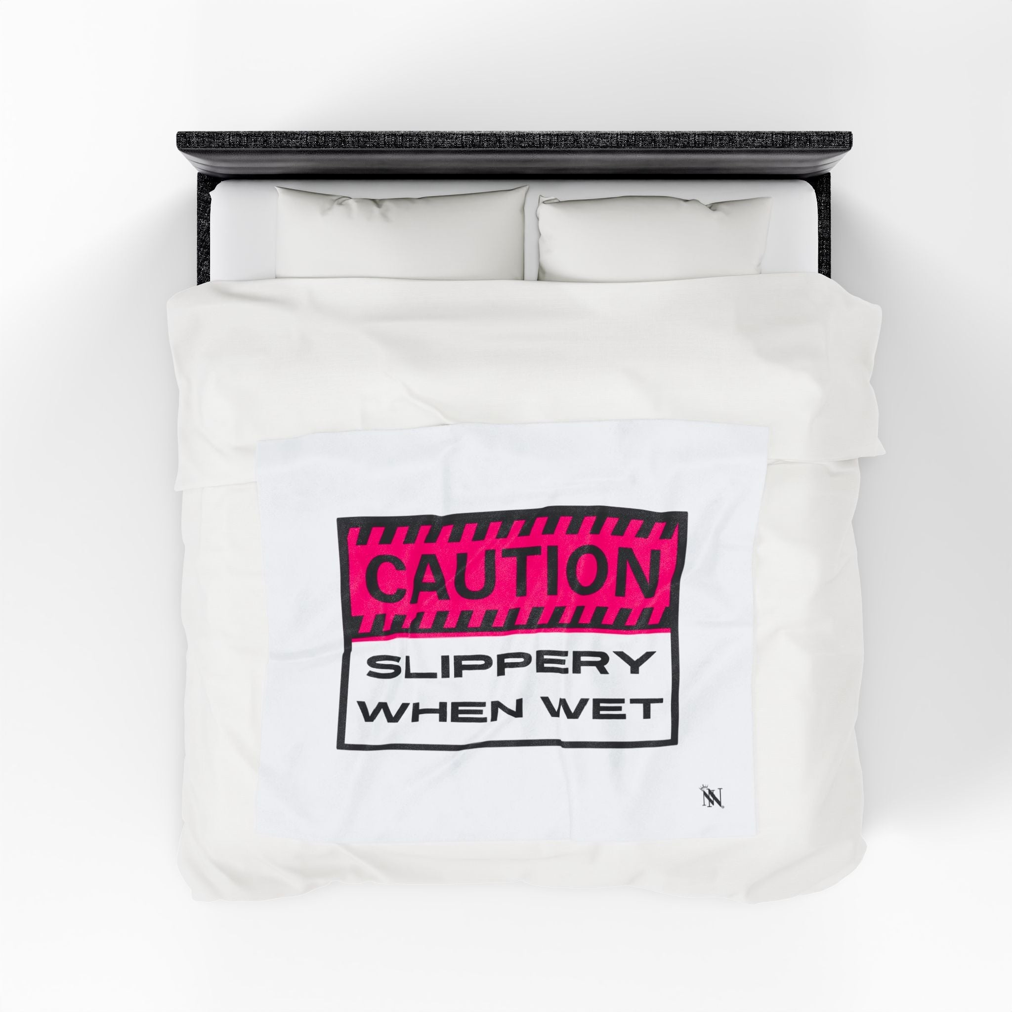 Caution Slippery When Wet | Mix & Match Fun-Flirty Lovers’ Blankets