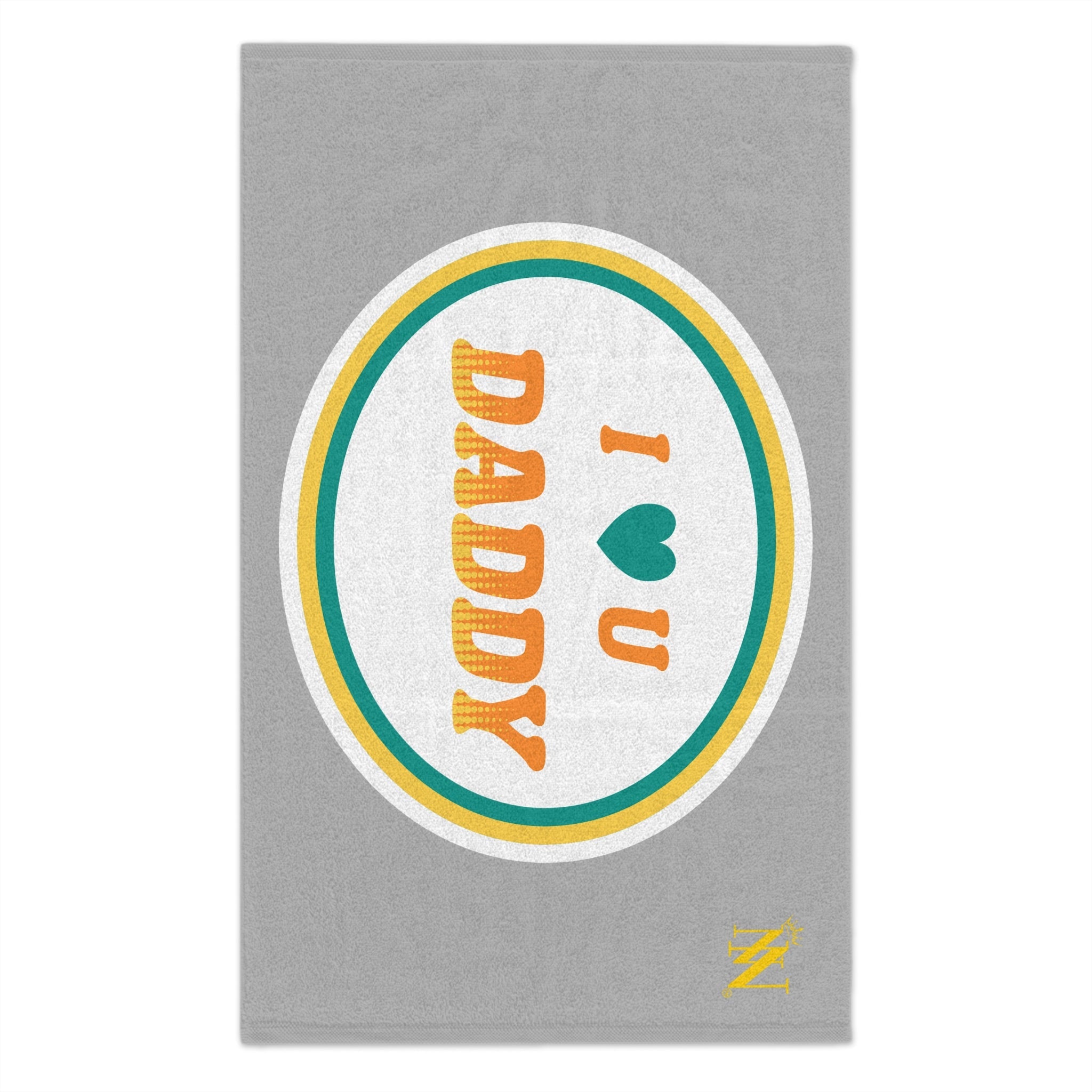 I Love You Daddy Light Grey | Mix & Match Soft Fun-Flirty Lovers’ Towels