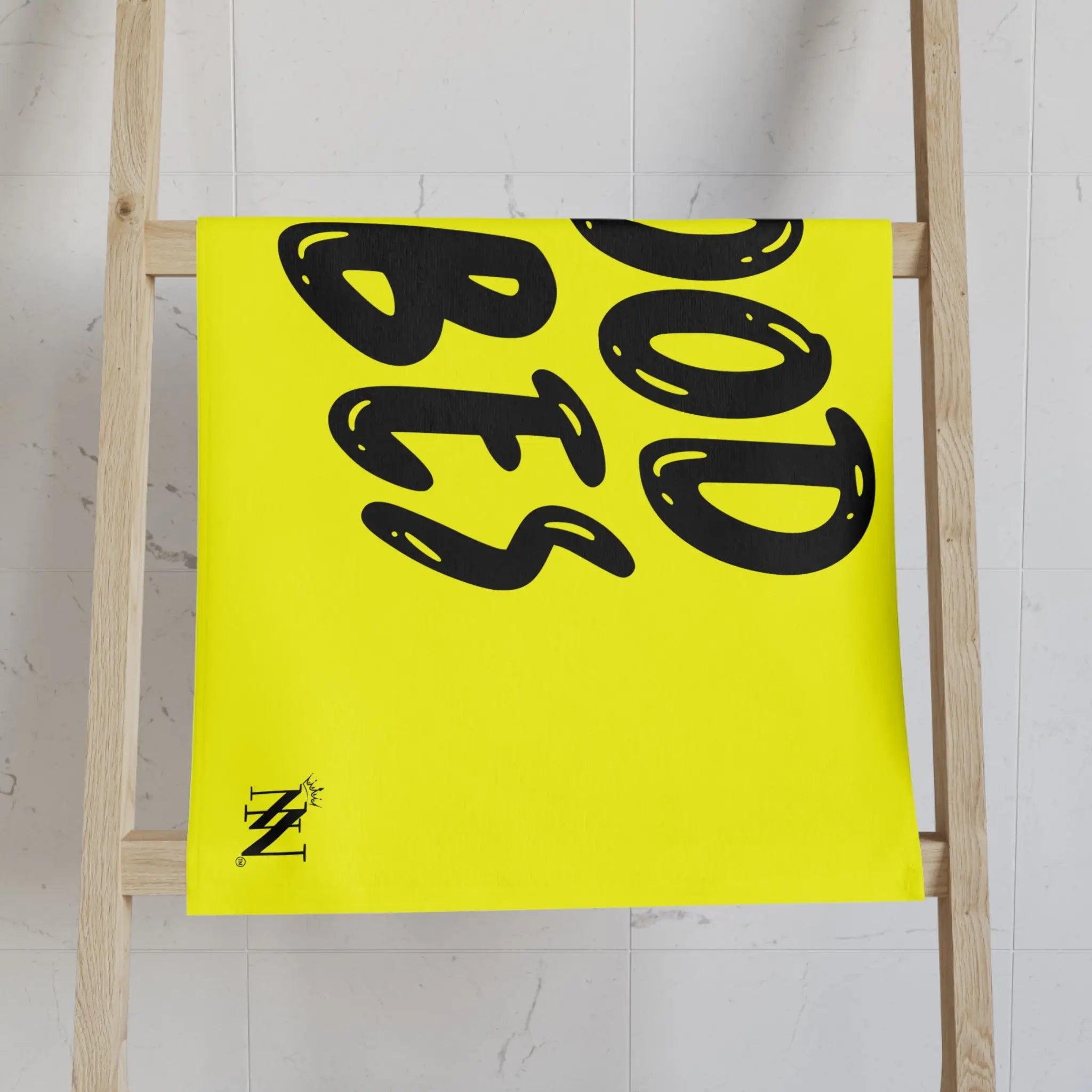 Good Vibes Bubble Print Neon Yellow | Mix & Match Classic Fun-Flirty Lovers’ Towels