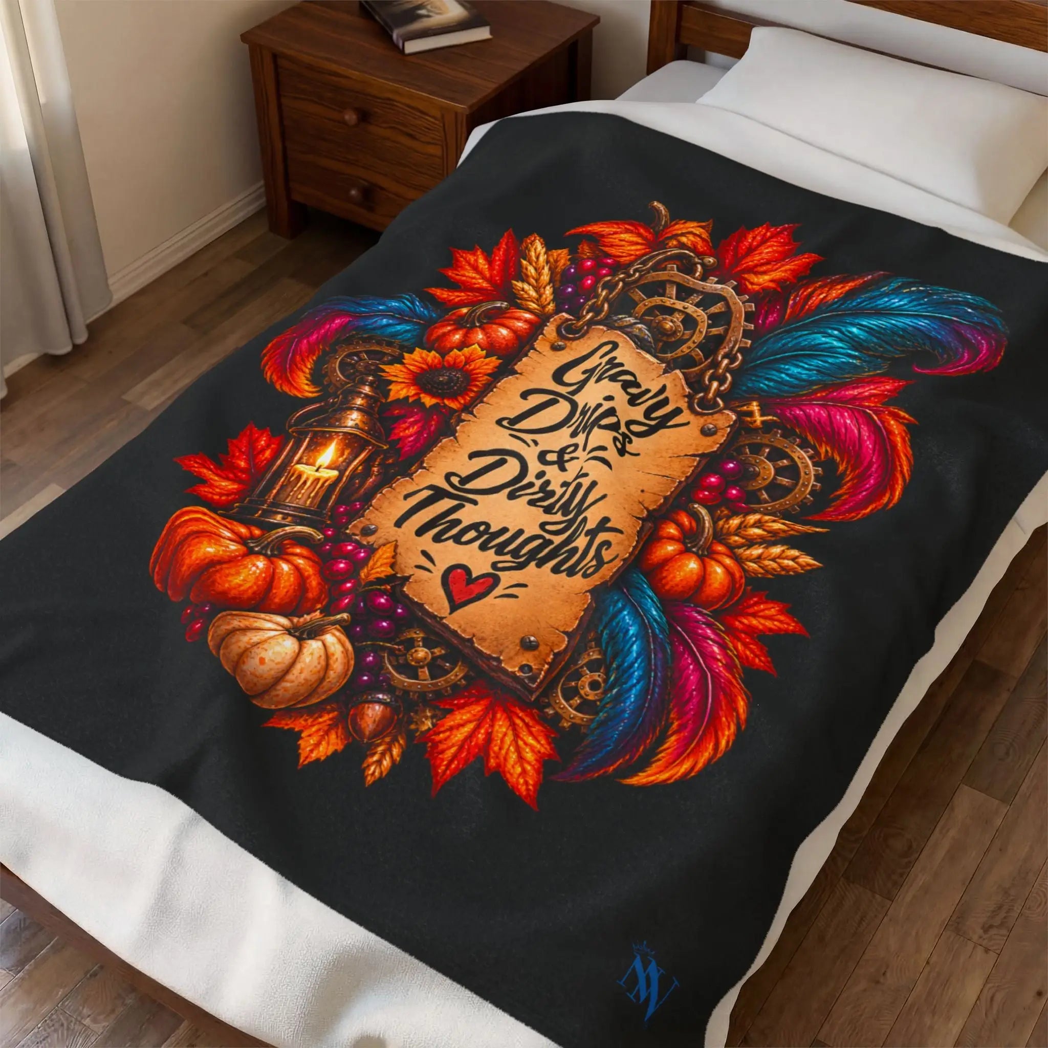 Gravy Drips & Dirty Thoughts Thanksgiving | Nectar Napkins Fun-Flirty Lovers’ Blankets