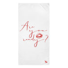 Are You Ready? Kiss Mark | Mix & Match XL Fun-Flirty Lovers’ Towels