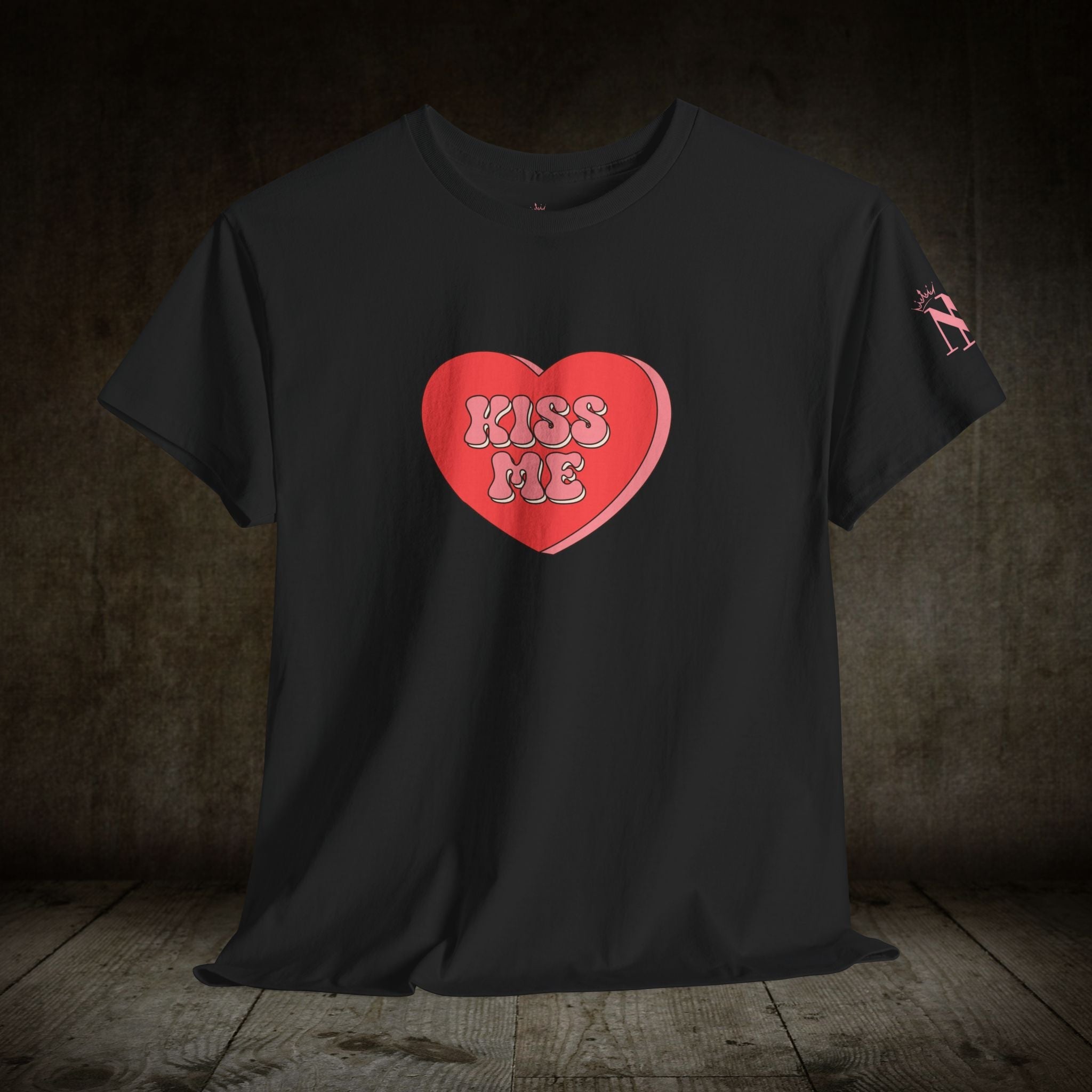 Kiss Me Candy Heart | Mix & Match 100% Cotton Unisex Fun-Flirty Lovers’ Tees