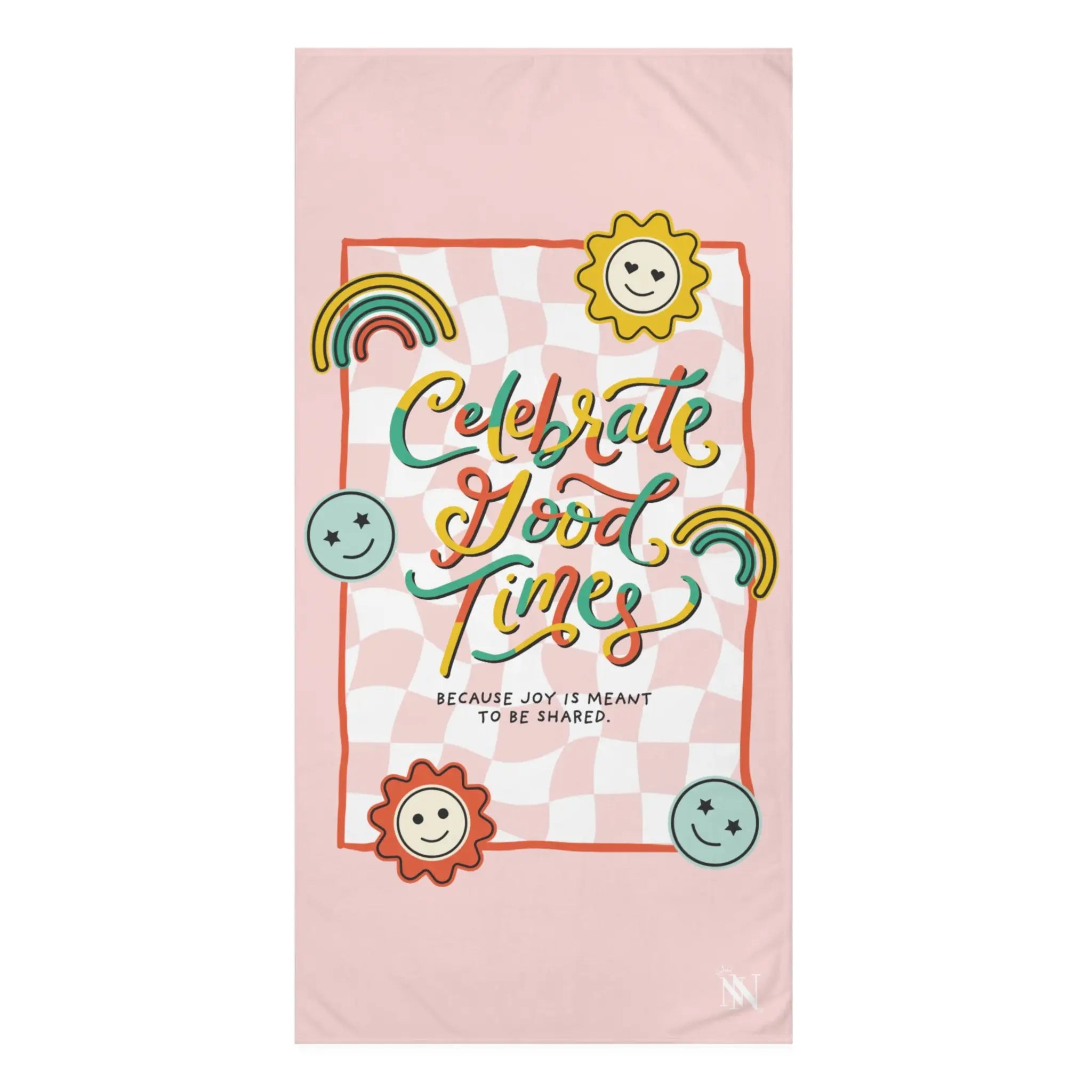 Celebrate Good Times Retro Beach Towel
