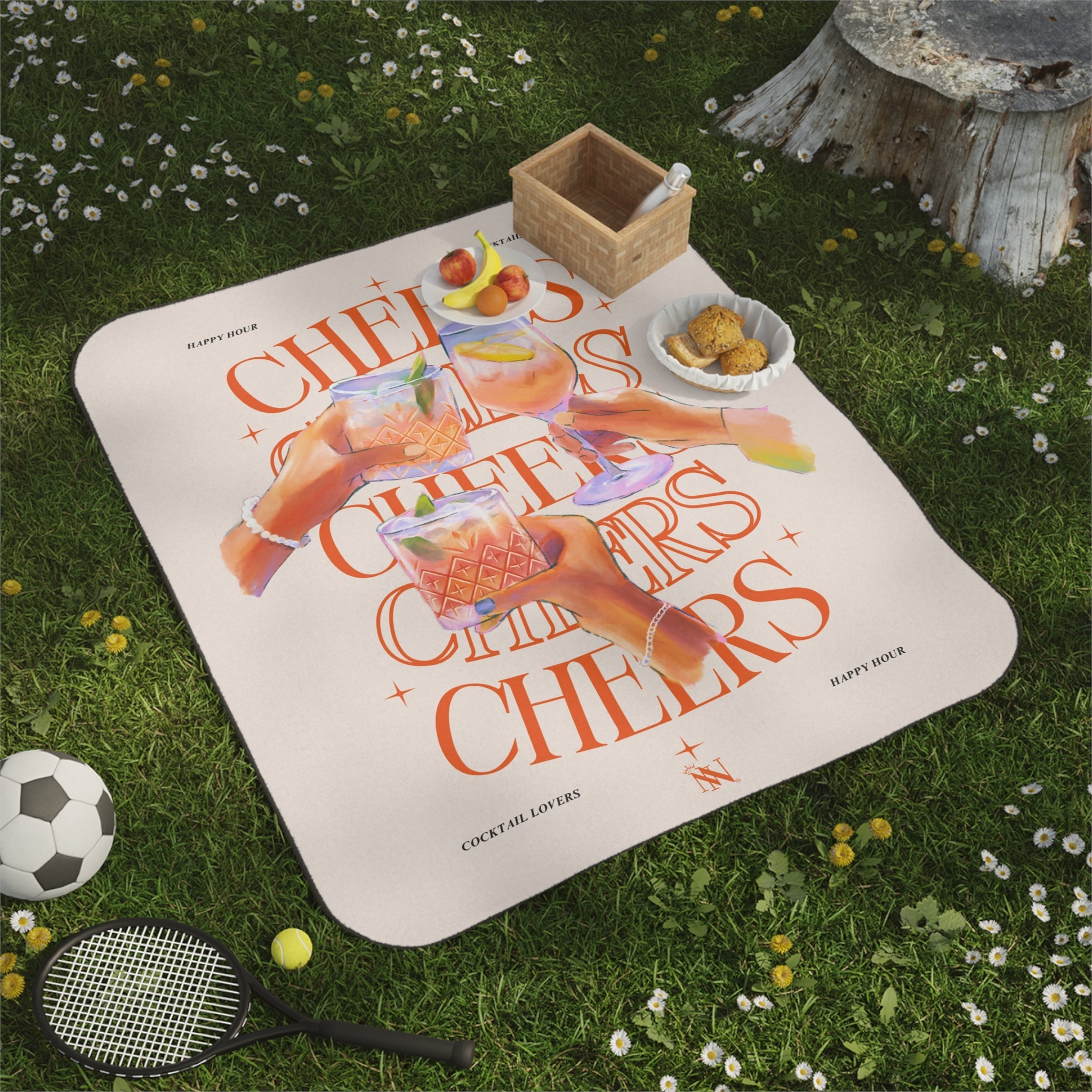 Cheers Cocktail Lovers | Mix Match Fun-Flirty Lovers’ Water-Resistant Blankets