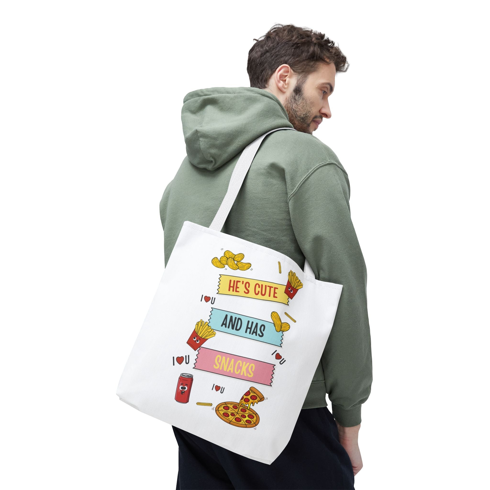 He’s Cute and Has Snacks | Mix & Match Fun-Flirty Lovers’ Totes