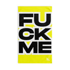FUCK ME Block Letter Neon Yellow Cum Towel