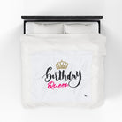 Gold Crown Birthday Queen | Mix & Match Velveteen Fun-Flirty Lovers’ Blankets