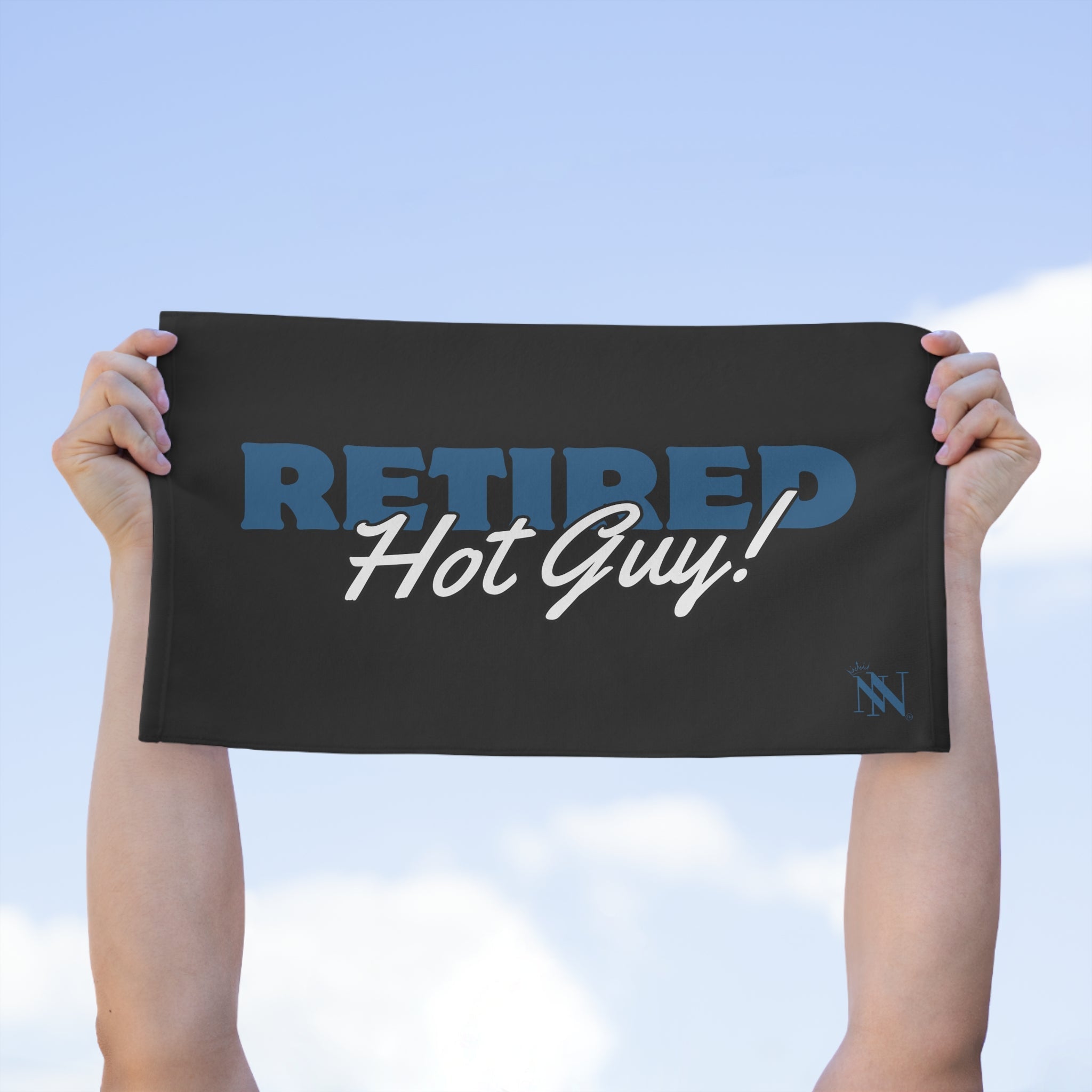 Retired Hot Guy! Black Mix & Match Soft Sex Towels | Flirty Lovers’ Gifts