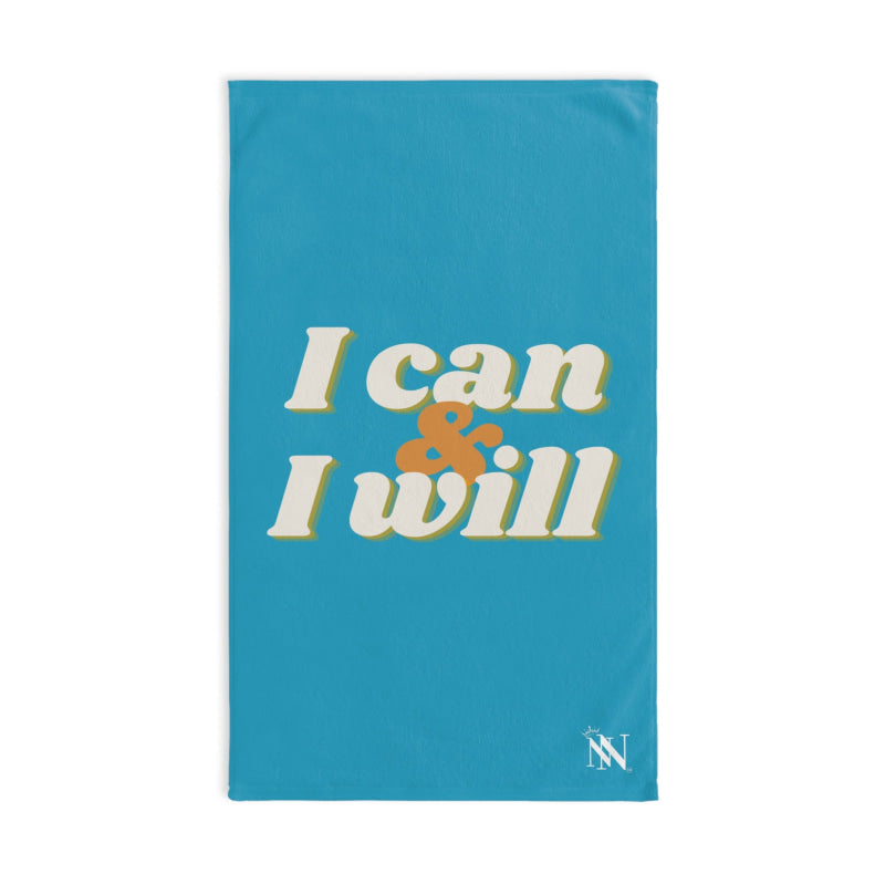 I Can I Will Teal | Mix & Match Original Fun-Flirty Lovers’ Towels