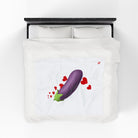 Eggplant Love Emoji | Mix & Match Soft Fun-Flirty Lovers’ Blankets