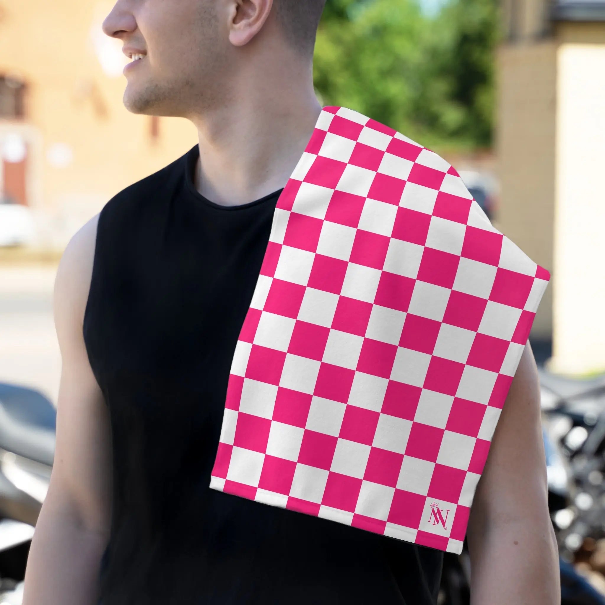 Signature Pink White Checkered | Mix & Match Soft Fun-Flirty Lovers’ Towels