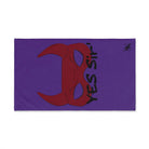 Yes Sir’ Red Mask Horns Purple | Mix & Match Classic Fun-Flirty Lovers’ Towels
