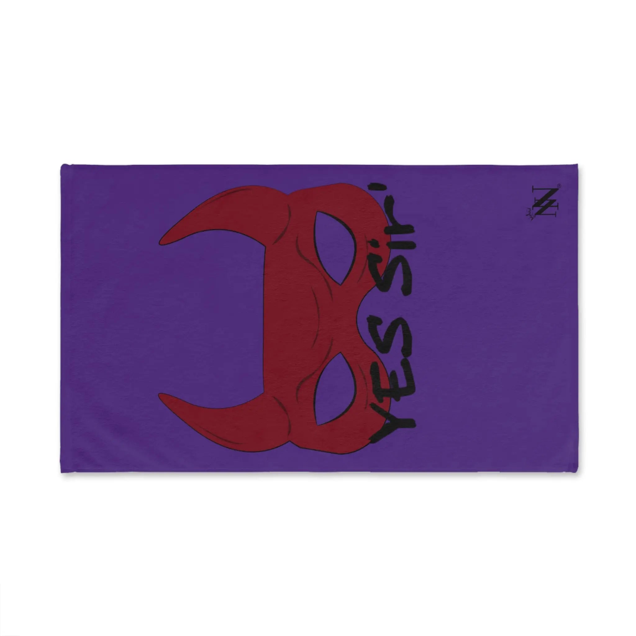 Yes Sir’ Red Mask Horns Purple | Mix & Match Classic Fun-Flirty Lovers’ Towels