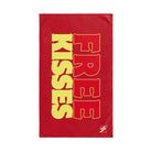 Free Kisses Red | Mix & Match Original Fun-Flirty Lovers’ Towels