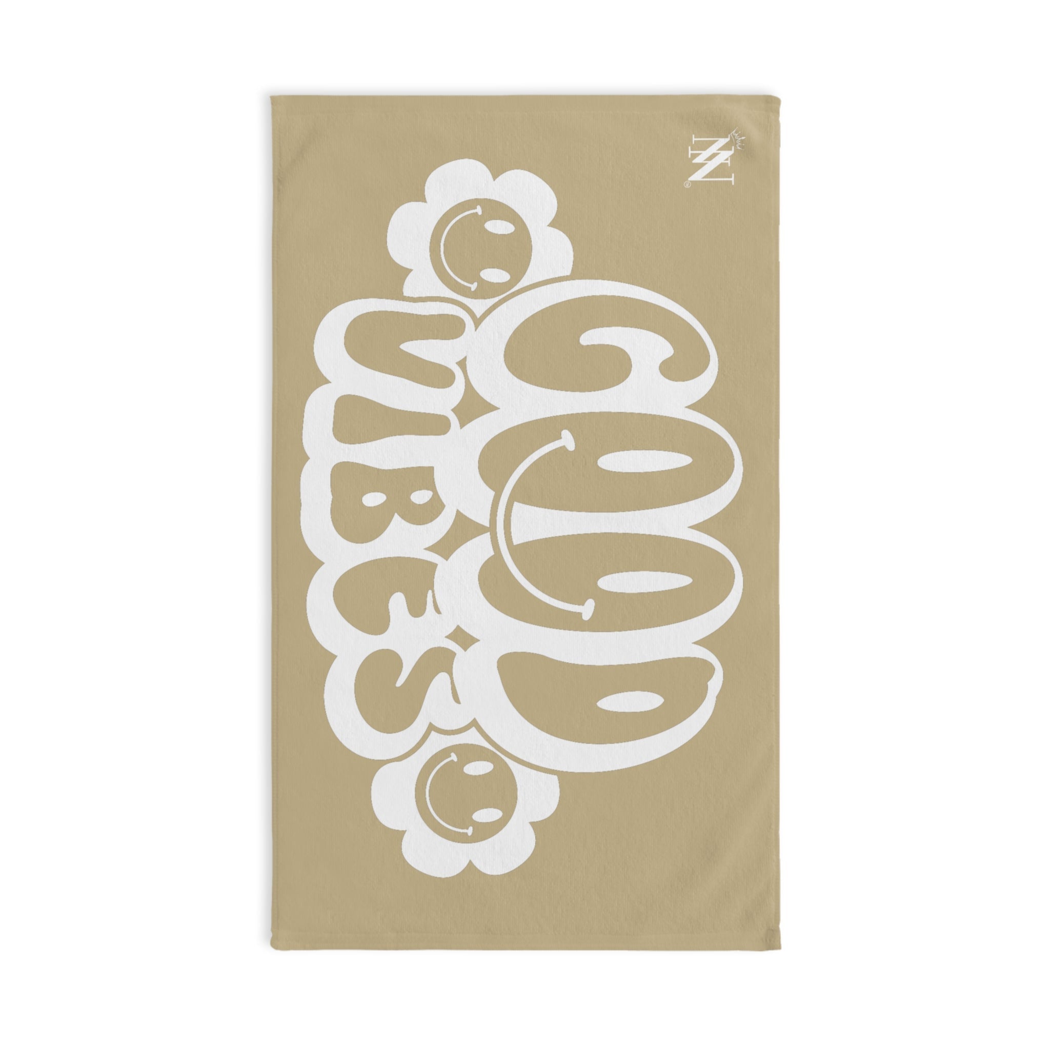 Smiley Happy Face Good Vibes Gold Cum Towel