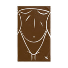Sexy Female Outline Brown Cum Towel