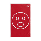 Surprised Emoji Red | Mix & Match Classic Fun-Flirty Lovers’ Towels