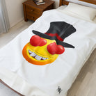 Love in a Top Hat Emoji | Mix & Match Velveteen Fun-Flirty Lovers’ Blankets