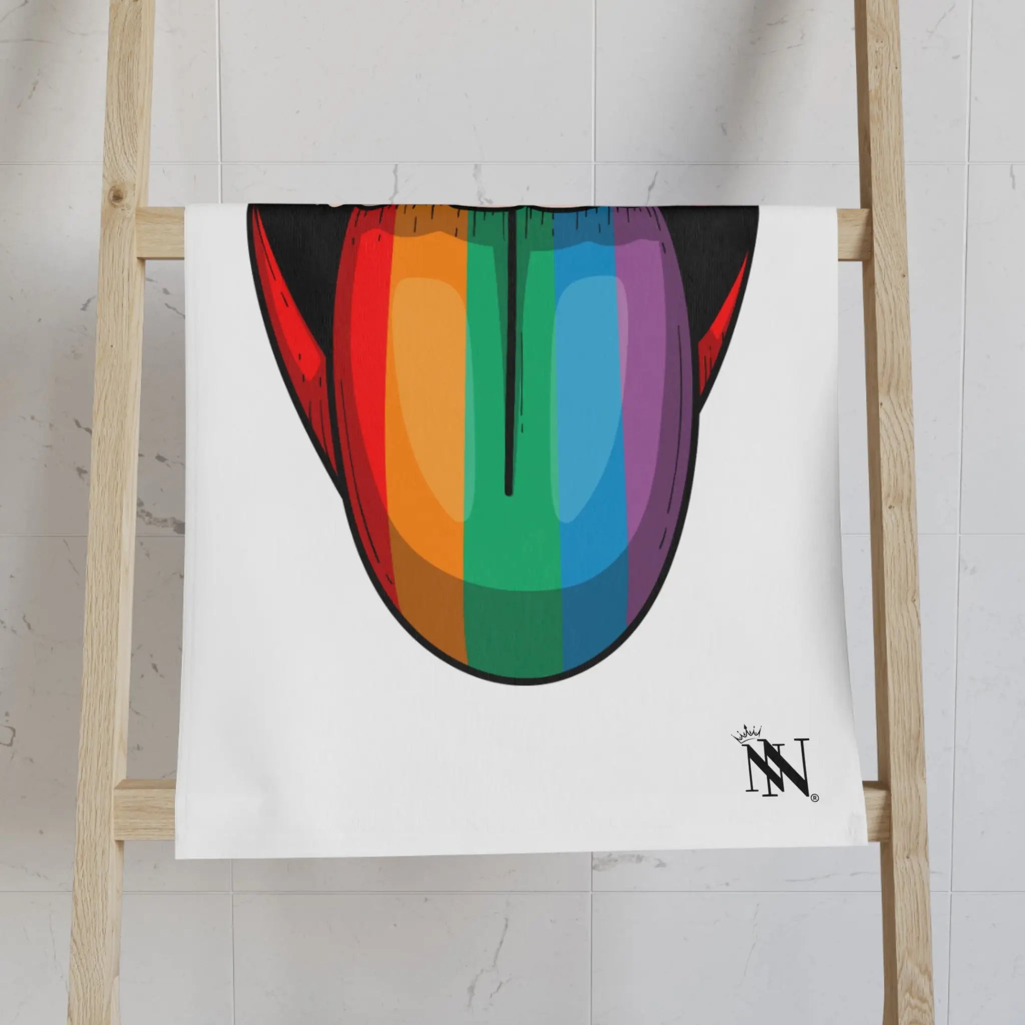 Just Lick It Rainbow Tongue Cum Towel