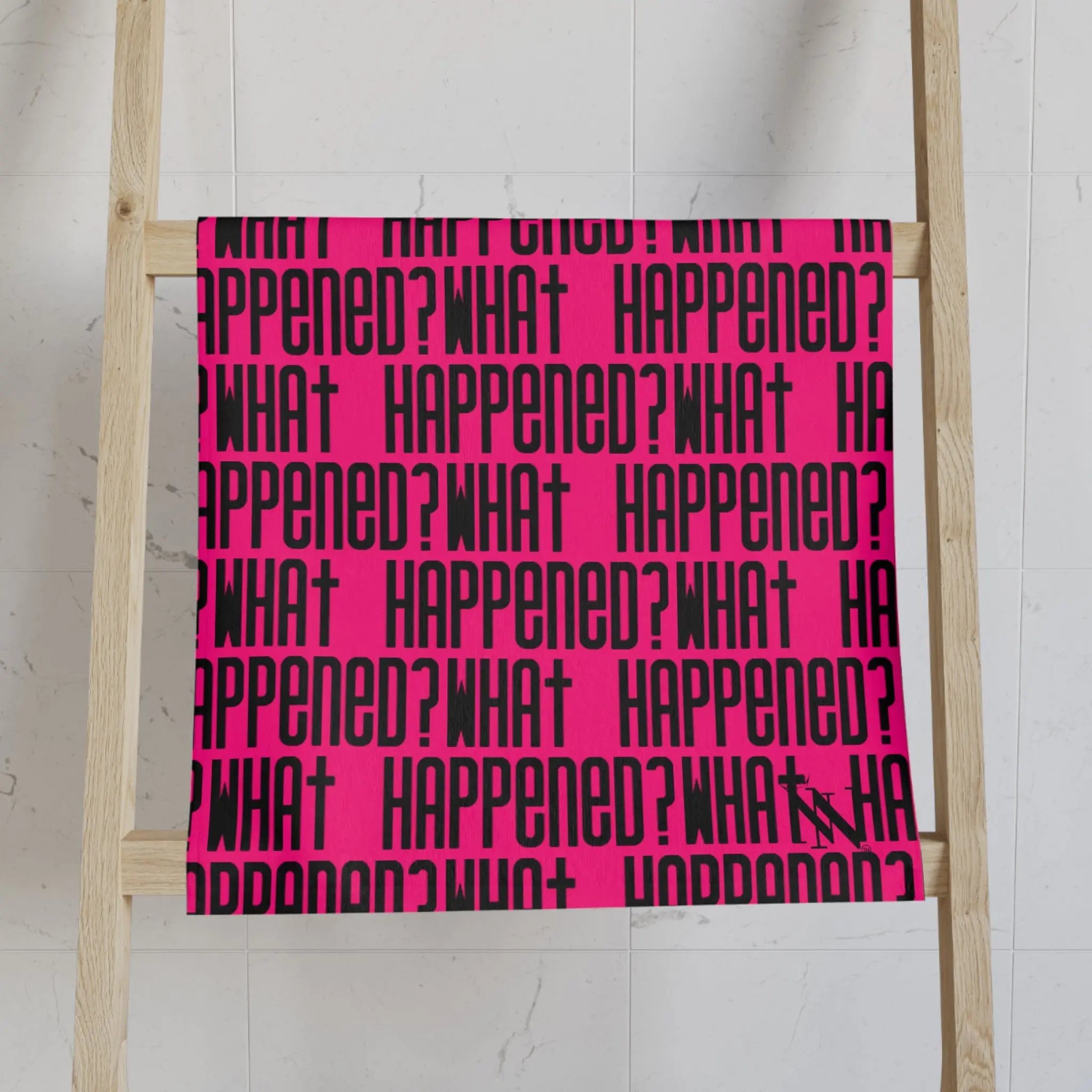 What Happened? Patterned Signature Pink | Nectar Napkins Classic Fun-Flirty Lovers’ Towels
