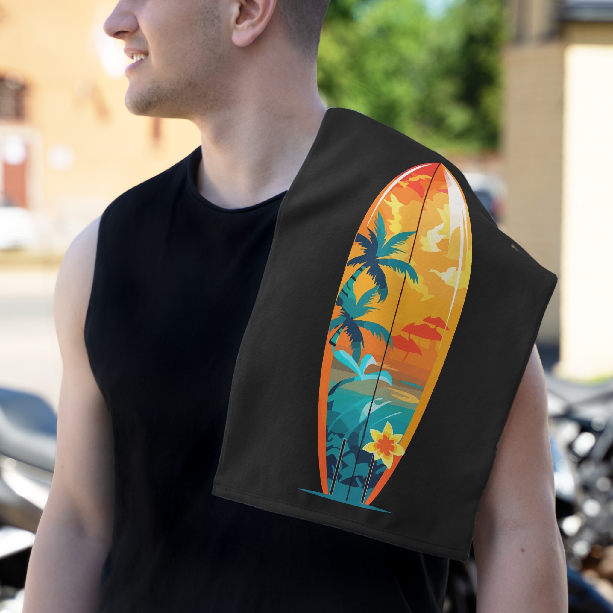 Surfboard Black | Mix & Match Soft Fun-Flirty Lovers’ Towels