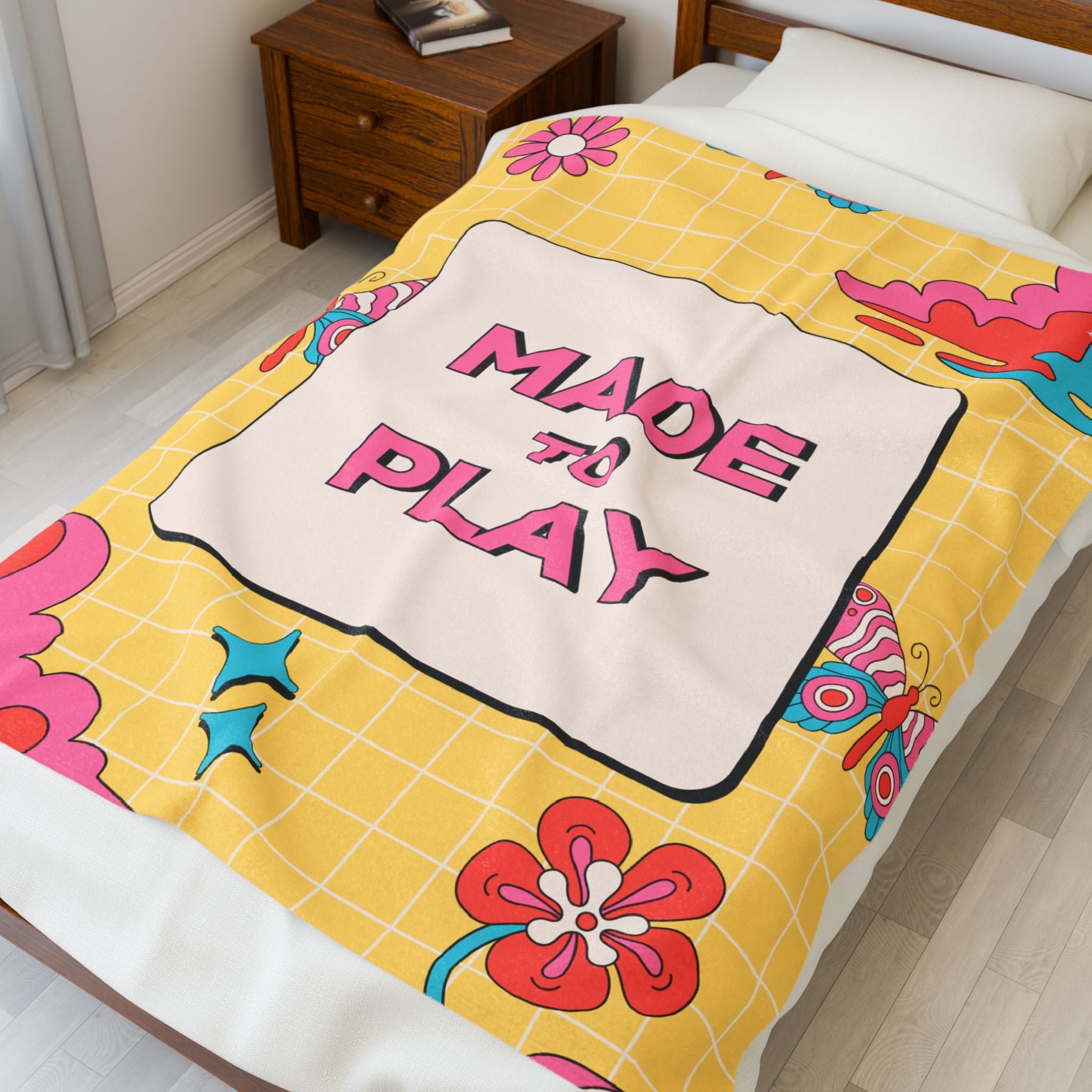 Made to Play Retro Vibe | Mix & Match Velveteen Fun-Flirty Lovers’ Blankets