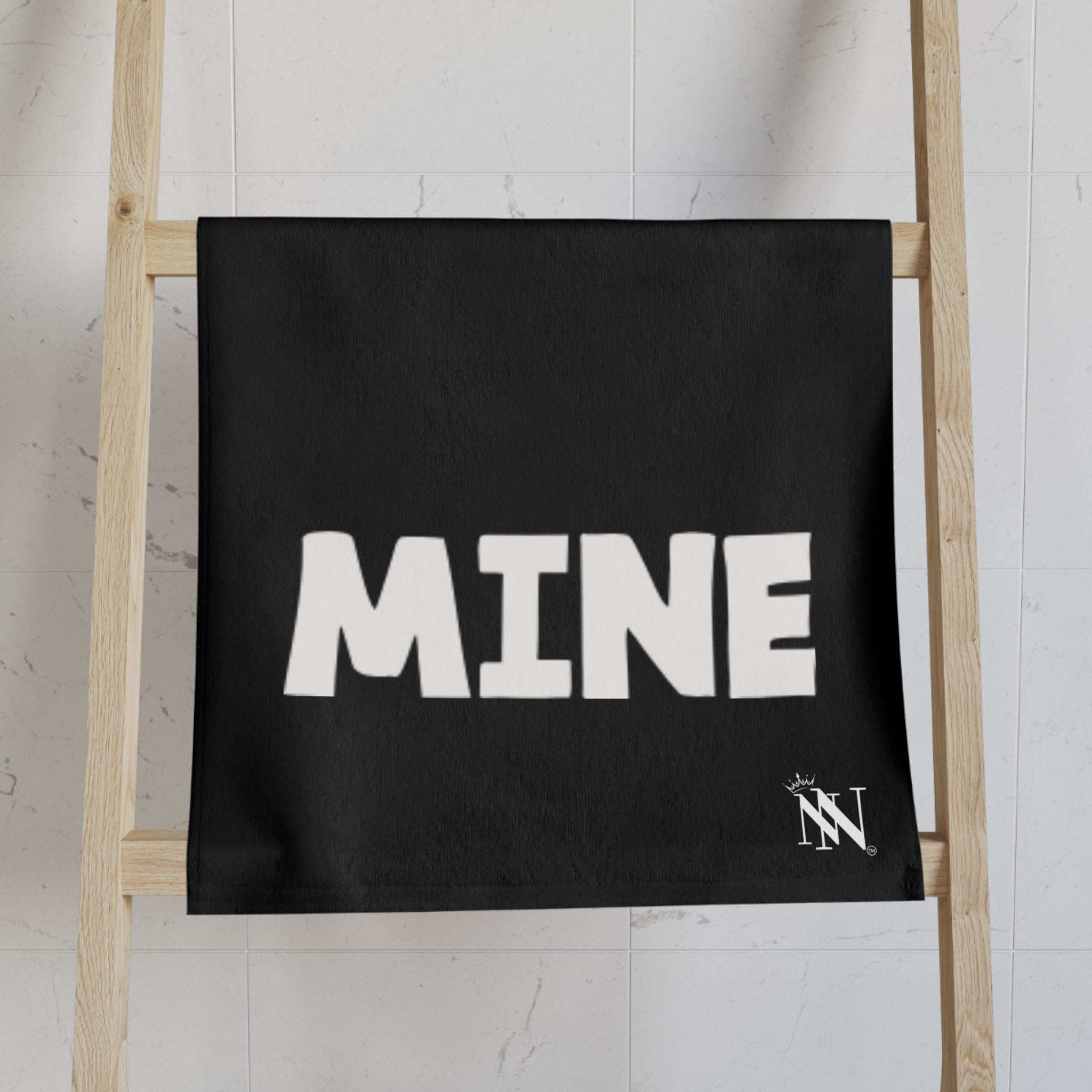 Yours Mine Shareable Black | Mix & Match Classic Fun-Flirty Lovers’ Towels