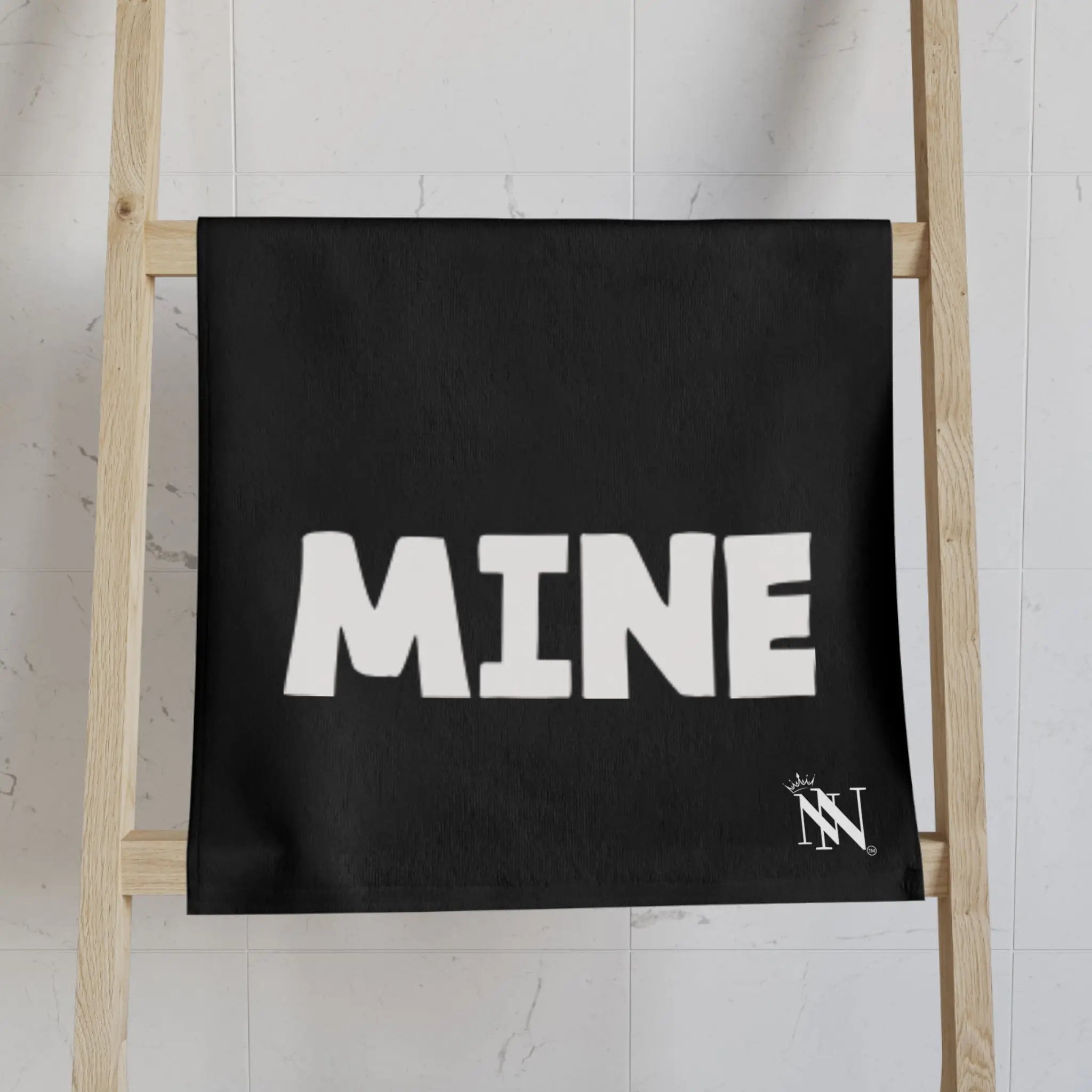Yours Mine Shareable Black | Mix & Match Classic Fun-Flirty Lovers’ Towels