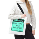 Warning Dirty Towels | Mix & Match Fun-Flirty Lovers’ Totes