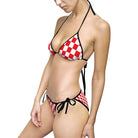 Red & White Checkered | Mix & Match Fun-Flirty Lovers’ String Bikinis