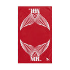 Mr. Mr. Mermaid Shareable Sides Red | Mix & Match Classic Fun-Flirty Lovers’ Towels
