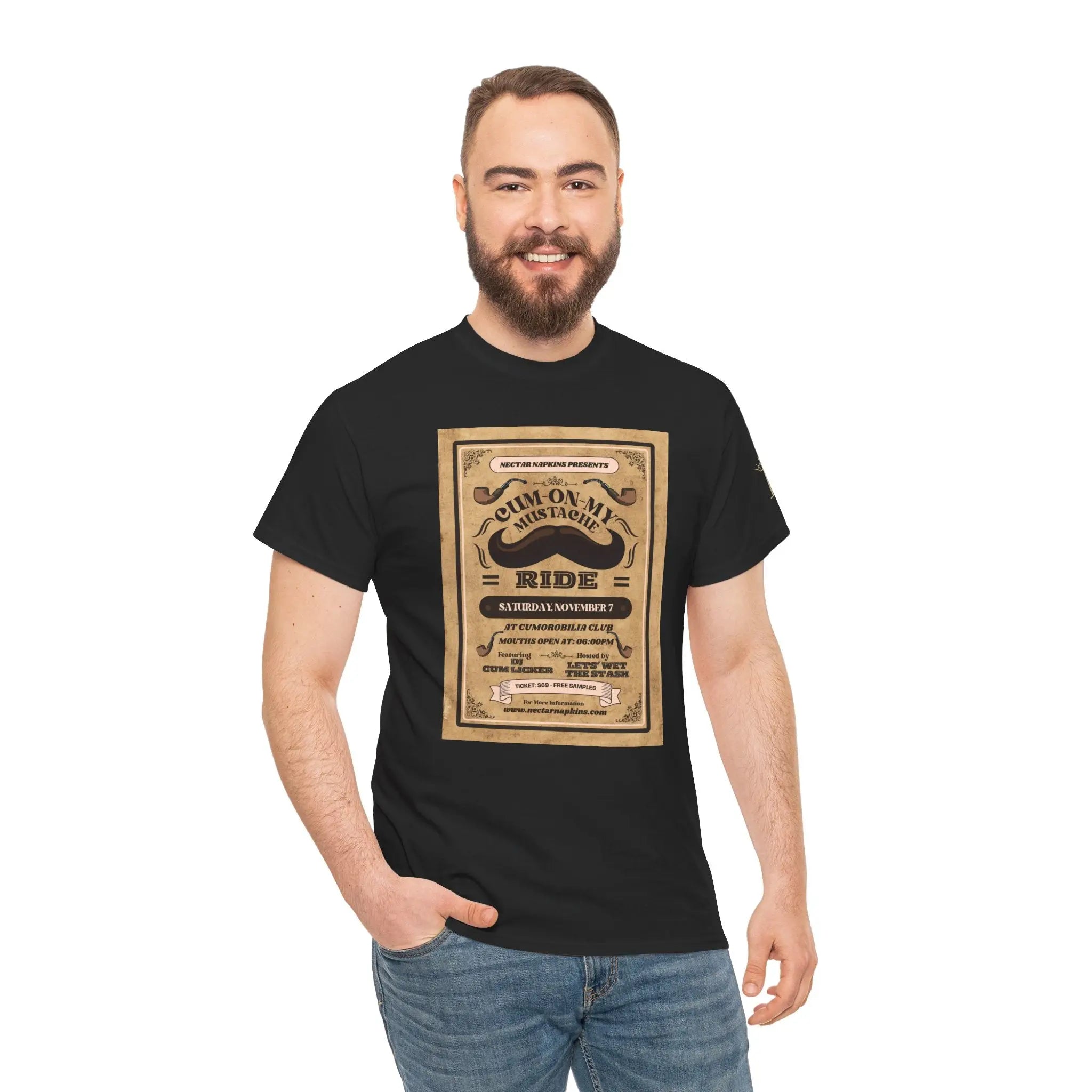 Mustache Ride | Mix & Match 100% Cotton Unisex Fun-Flirty Lovers’ Tees