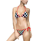 Rainbow Checkered | Mix & Match Fun-Flirty Lovers’ String Bikinis