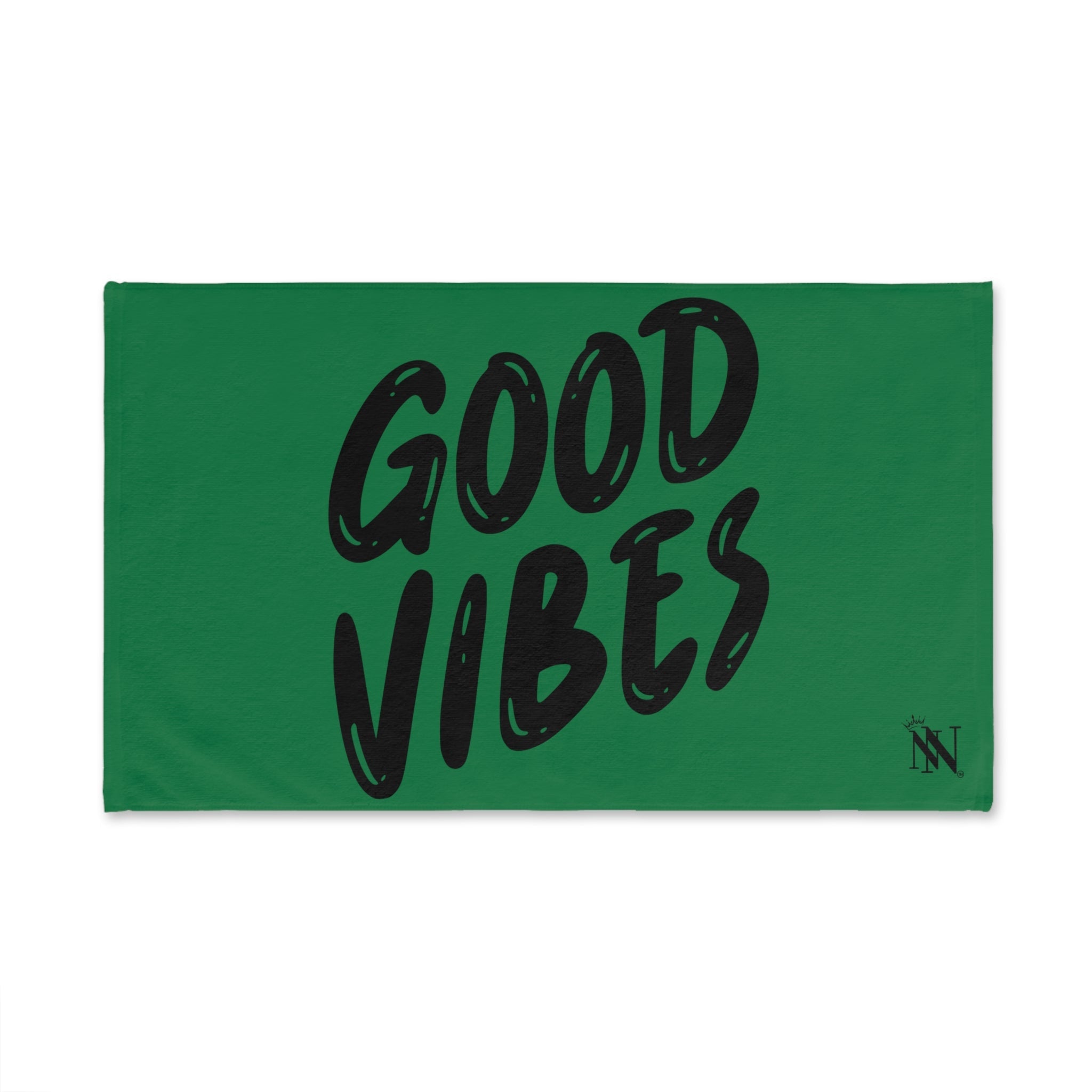 Good Vibes Bubble Print Green Cum Towel