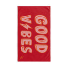 Good Vibes Red Electric Red Cum Towel