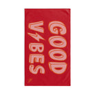 Good Vibes Red Electric Red | Mix & Match Classic Fun-Flirty Lovers’ Towels