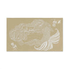 Mermaid Sitting Her Back Turned Gold | Mix & Match Classic Fun-Flirty Lovers’ Towels