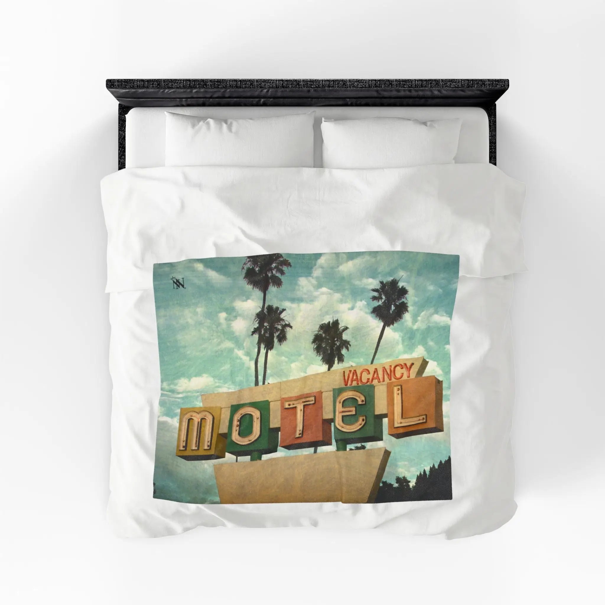 Retro Motel Vacancy Blanket