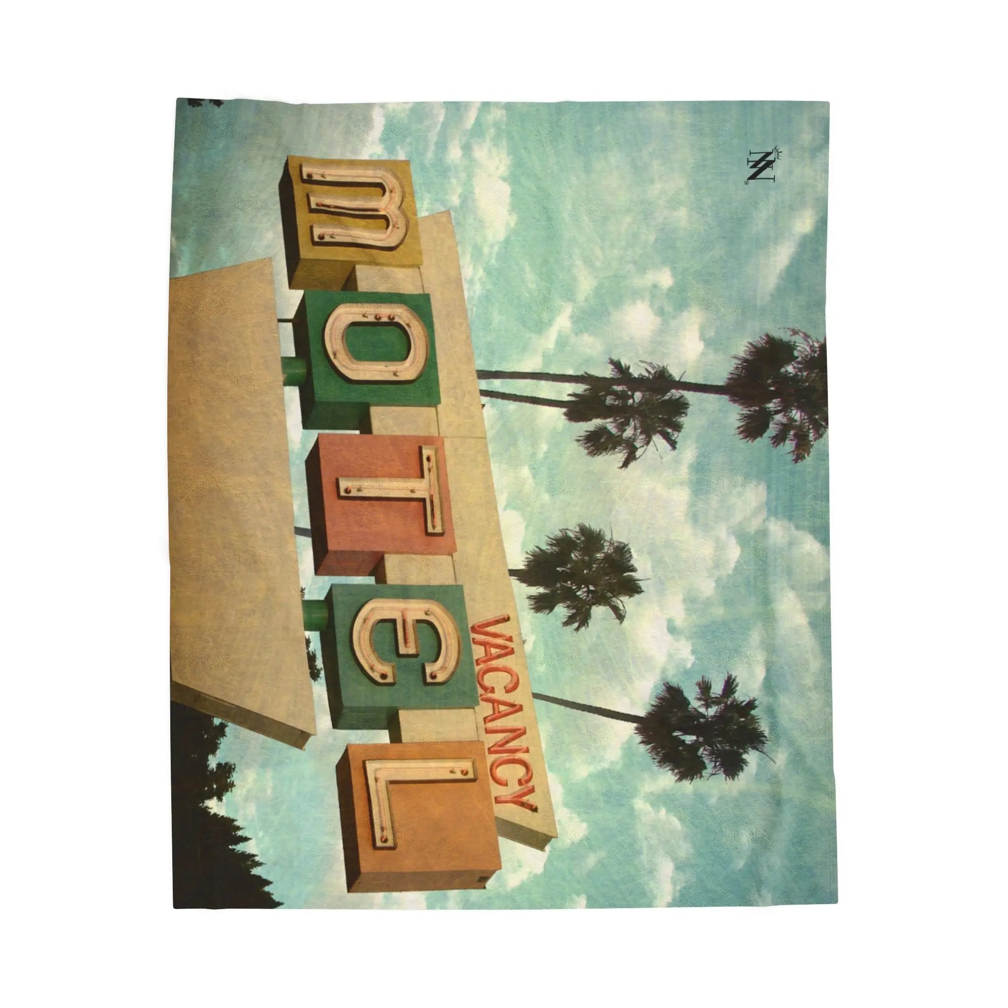 Retro Motel Vacancy Blanket