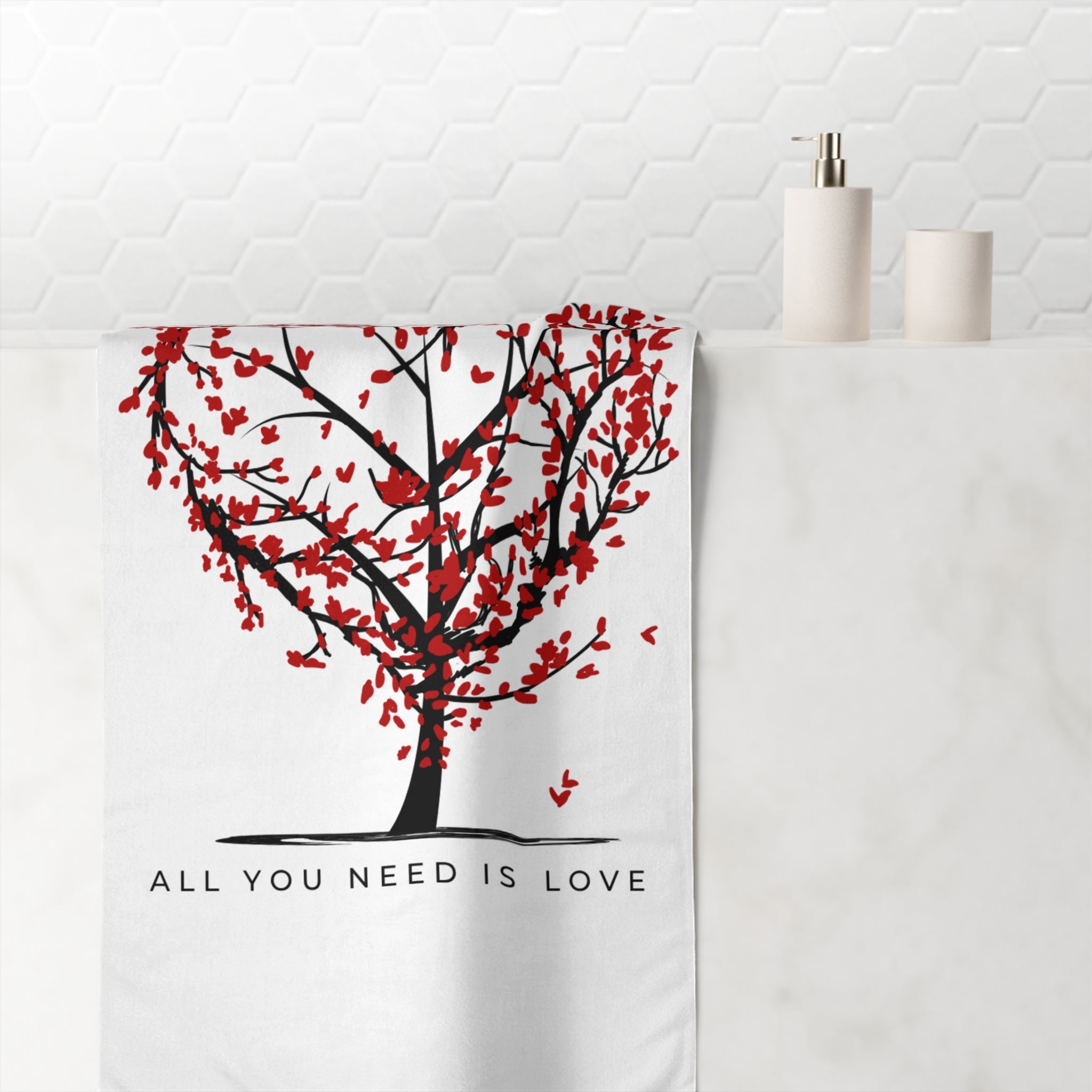 All You Need is Love Tree | Mix & Match XL Fun-Flirty Lovers’ Towels