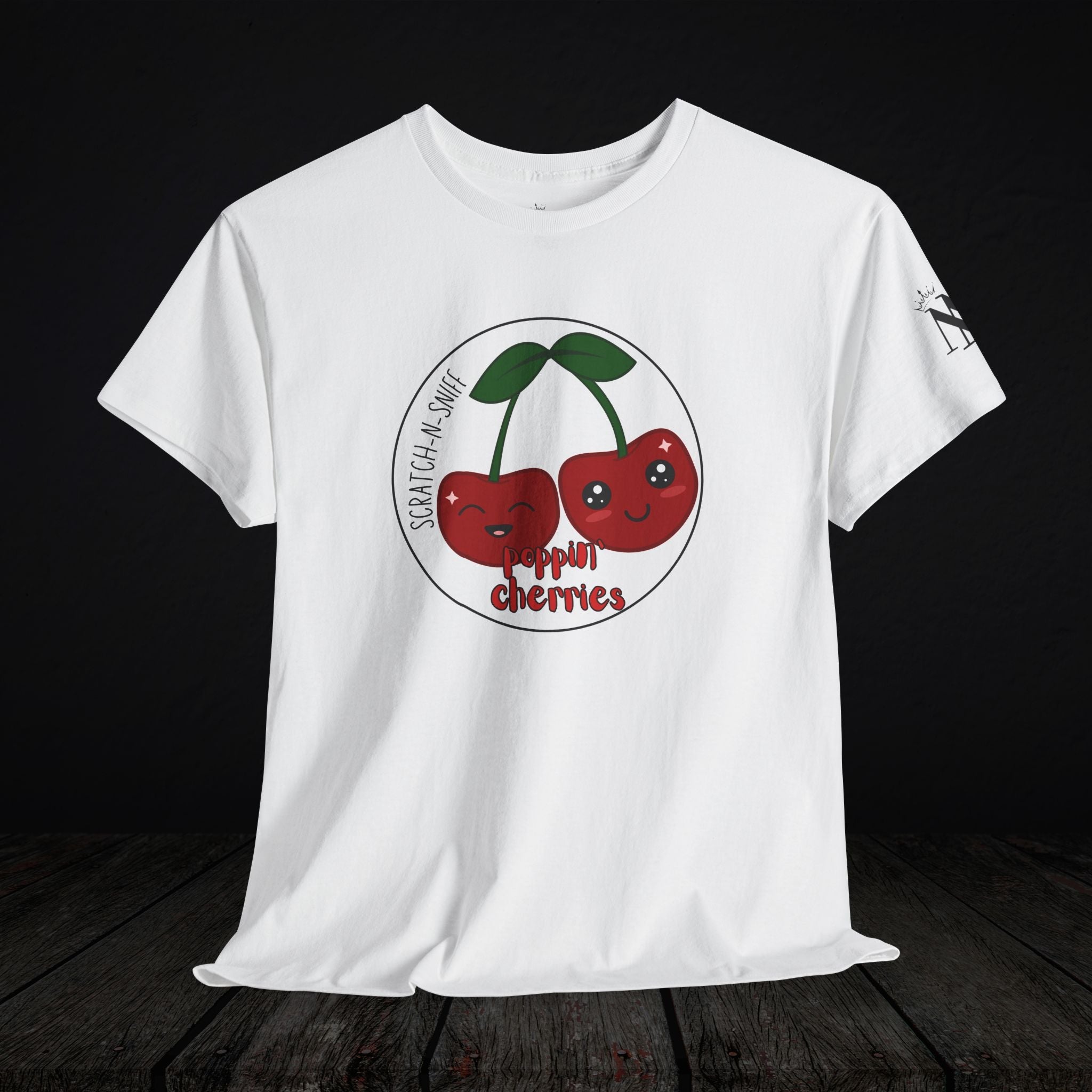 Poppin’ Cherries Scratch N Sniff | Mix & Match 100% Cotton Unisex Fun-Flirty Lovers’ Tees
