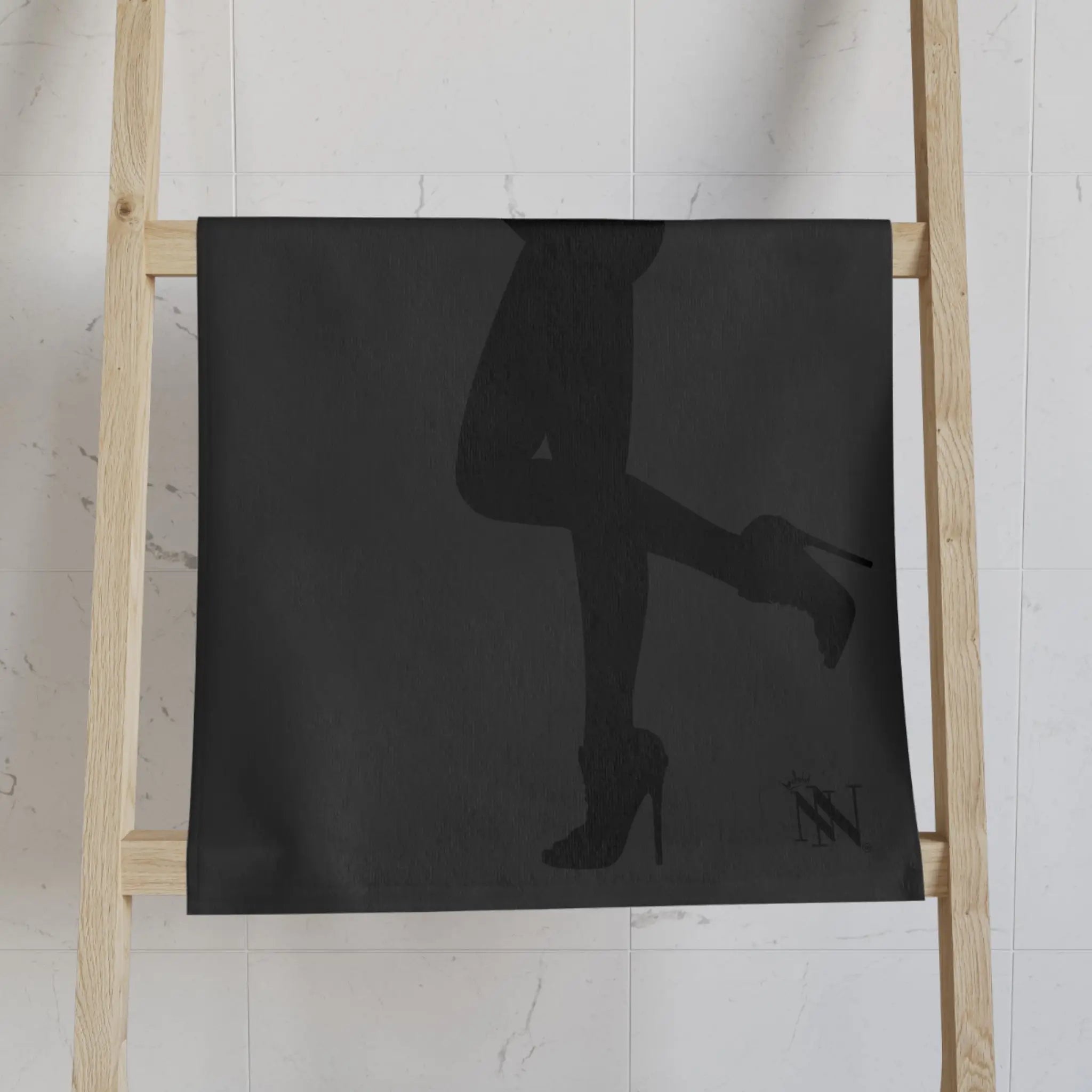 Sexy Lady Standing Silhouette Dark Grey | Nectar Napkins Classic Fun-Flirty Lovers’ Colored Towels
